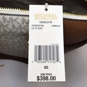 Michael Kors Bags Michael Kors Charlotte Lg Tz Tote Vanilla